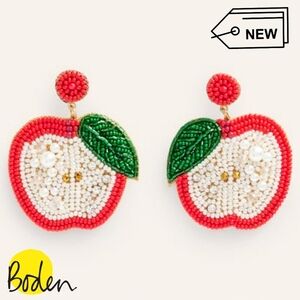 [NWT] BODEN Beady Motif Earrings APPLES [BNIB] "Sold Out"